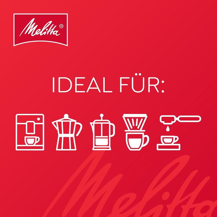 Melitta Bellacrema Decaf Ganze Kaffee-Bohnen Entkoffeiniert 1Kg, Ungemahlen, Kaffeebohnen Für Kaffee-Vollautomat, Koffeinfrei, Milde Röstung, Geröstet in Deutschland, Stärke 3