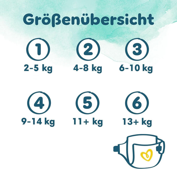 Pampers Baby Windeln Größe 2 (4-8 Kg) Harmonie, SPARPACKUNG Mit Doppelter Monatsbox, Sanfter Hautschutz Und Pflanzenbasierte Inhaltsstoffe, 408 Stück