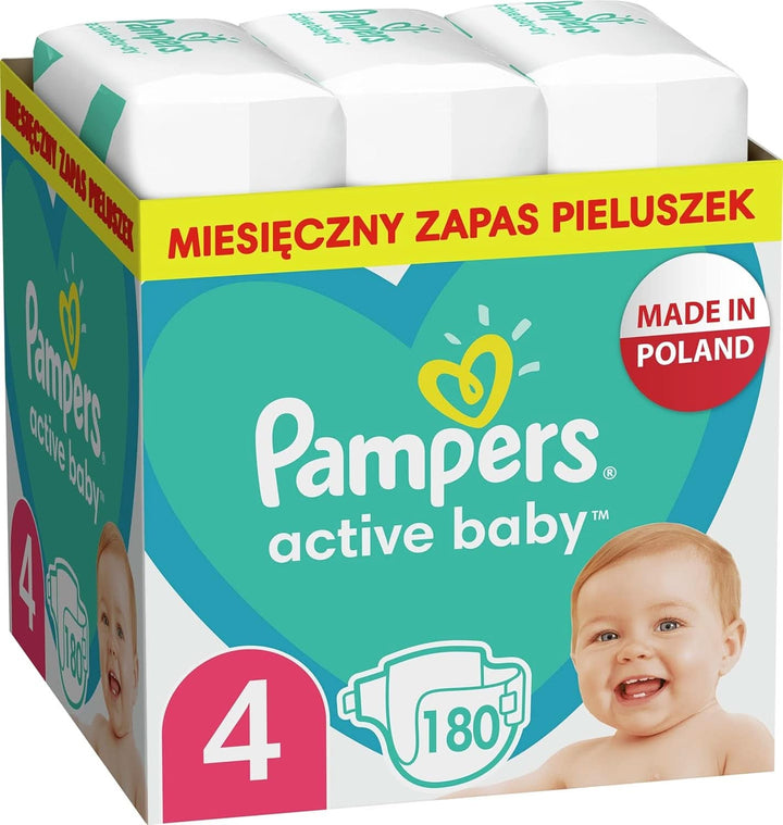 Pampers, Scutece pentru copii mărimea 4 (9-14 kg), 180 bucăți