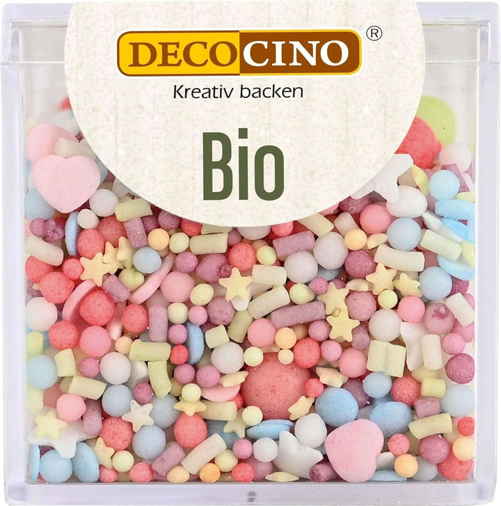 DECOCINO Sprinkles de zahăr vegan din dextroză de calitate organică, 60 grame