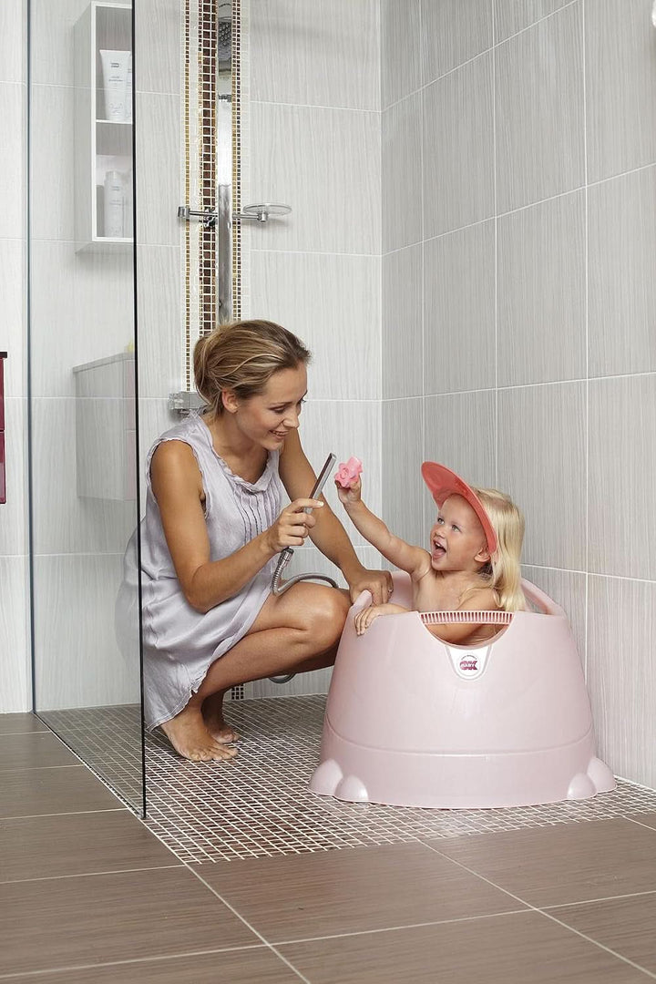 OKBABY Oplà Kleinkinder-Badewanne - Ergonomischer Sitz Mit Rückenlehne - Komfortgriff Zum Tragen - Hygienisch Und Leicht Zu Reinigen - Auch Für Kleine Badezimmer, Für Innen Und Außen - Grün