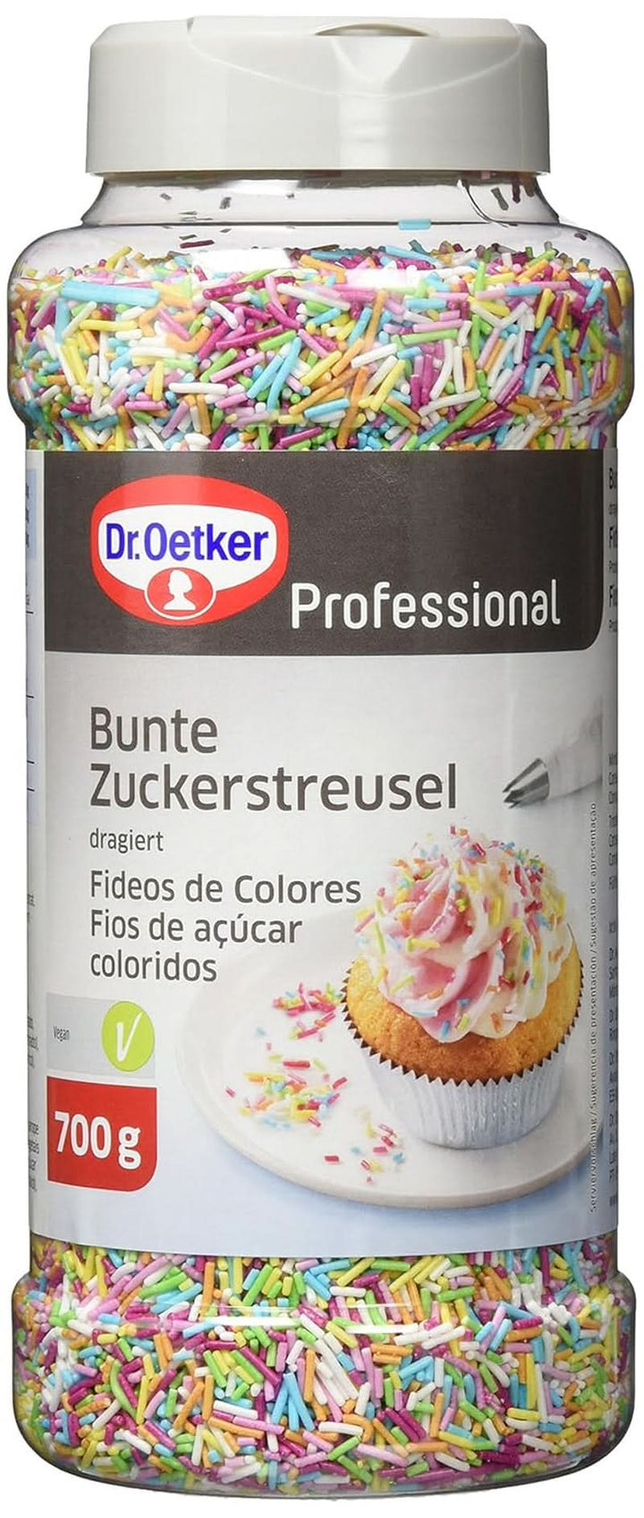 Dr. Oetker Professional Sprinkles de zahăr colorat pentru coacere și decorare, 700 grame