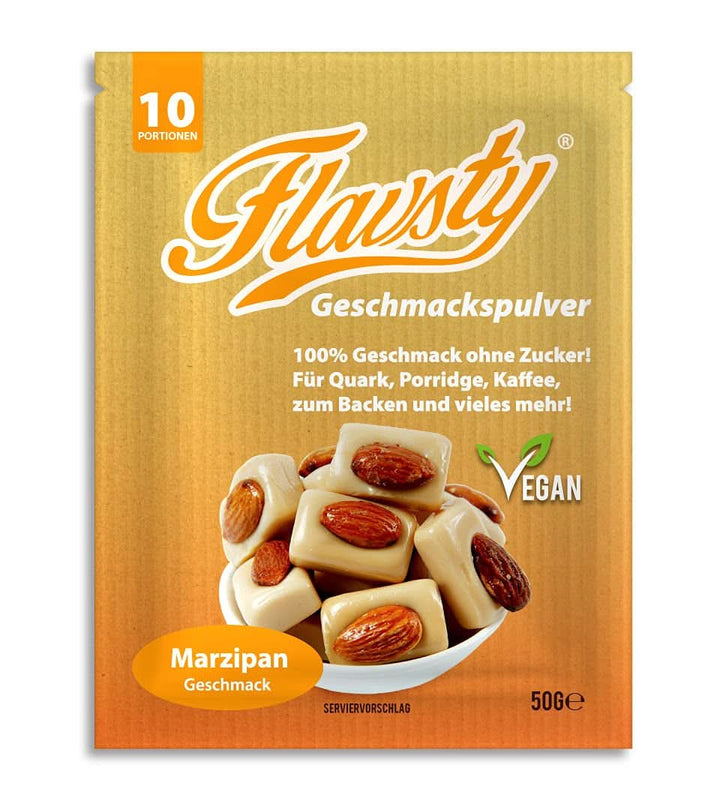 Flavsty® Flavour Powder Marzipan, pungă de 50 grame (10 porții)