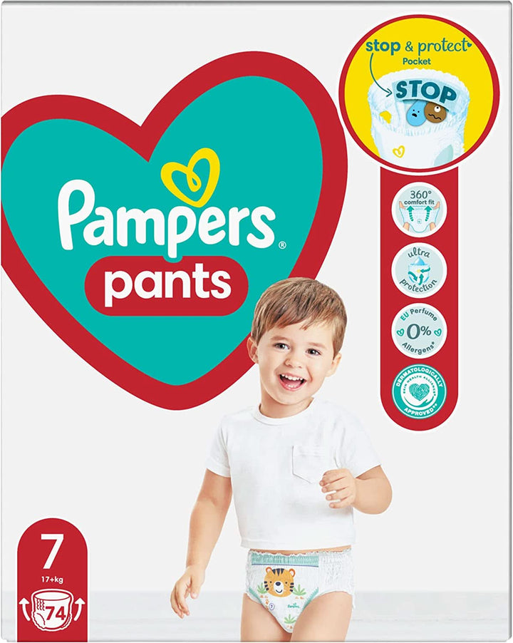 Pampers (versiunea clasica), pantaloni băiat/fată 7 74 buc