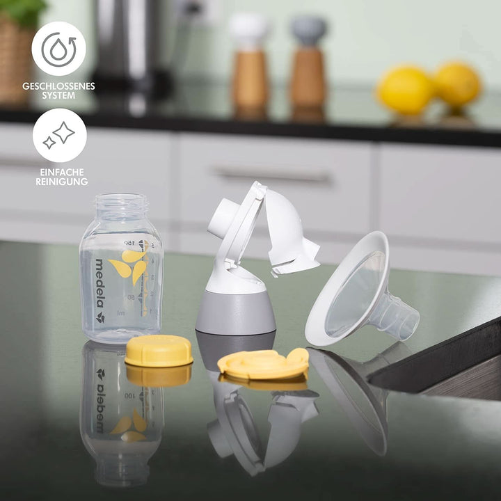 Medela Swing Maxi Elektrische Doppelpumpe – Über USB Aufladbar – Mehr Milch in Kürzerer Zeit – Mit Personalfit Flex Brusthauben Und Medela 2-Phasen-Expression-Technologie, 1 Stück (1Er Pack)