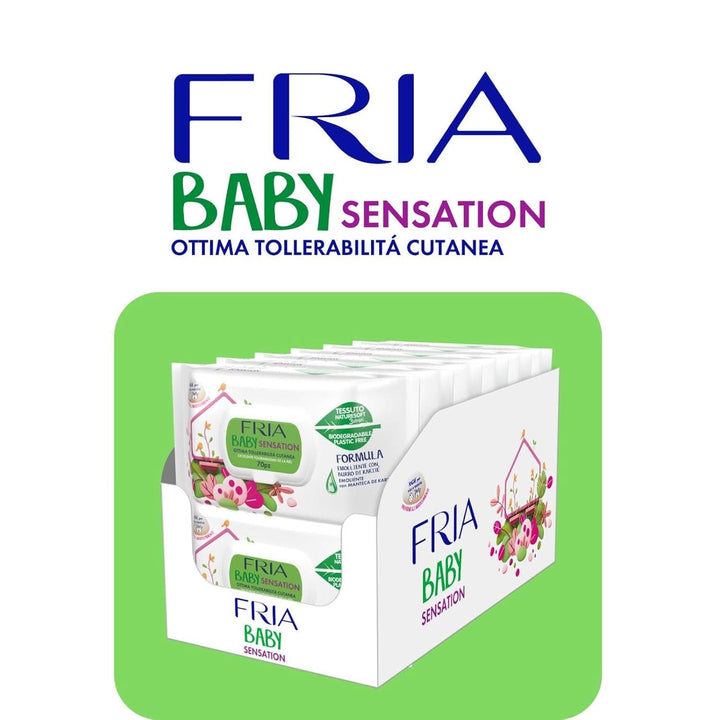 Fria Baby Sensation Wickeltücher, Mit Sheabutter Mit Hautberuhigender Wirkung, Dermatologisch Getestet, Maxi-Sparpackung Mit 840 Tüchern