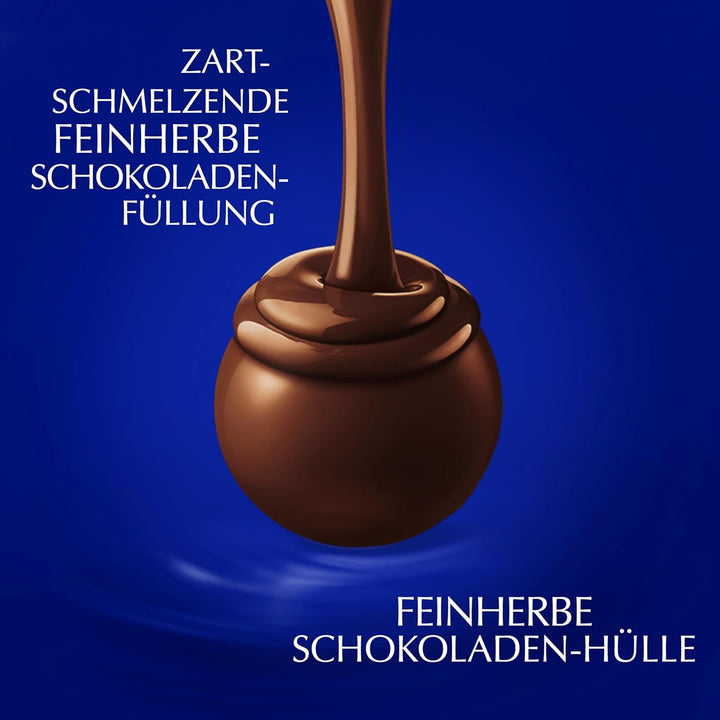 Lindt LINDOR Schokoladen Kugeln Feinherb | 1 Kg Beutel, Wiederverschließbar | Ca. 80 Kugeln Dunkle | Großpackung, Pralinen-Geschenk, Schokoladengeschenk