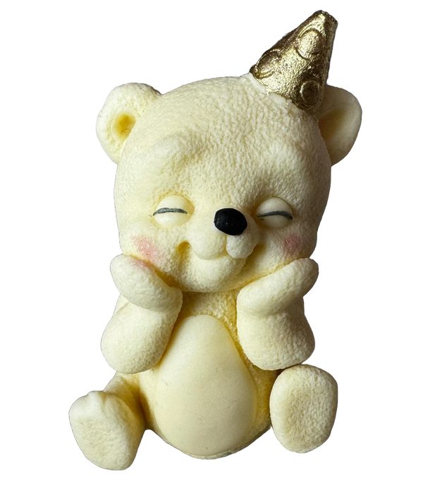 Edible decoration of sugar paste, teddy bear