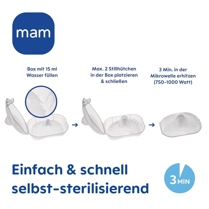 MAM Stillhütchen Größe L (Ø 23 Mm) Im 2Er-Set, Extra Weiche Brusthütchen Zum Schutz Beim Stillen, Brustwarzenschutz Für Maximalen Hautkontakt Zwischen Mutter Und Kind