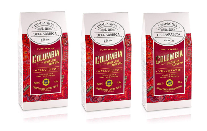 Caffè Corsini - Kaffeebohnen 3X250G Compagnia Dell'Arabica Set Guatemala / Äthiopien / El Salvador, Einzelner Ursprung, Insgesamt 750G