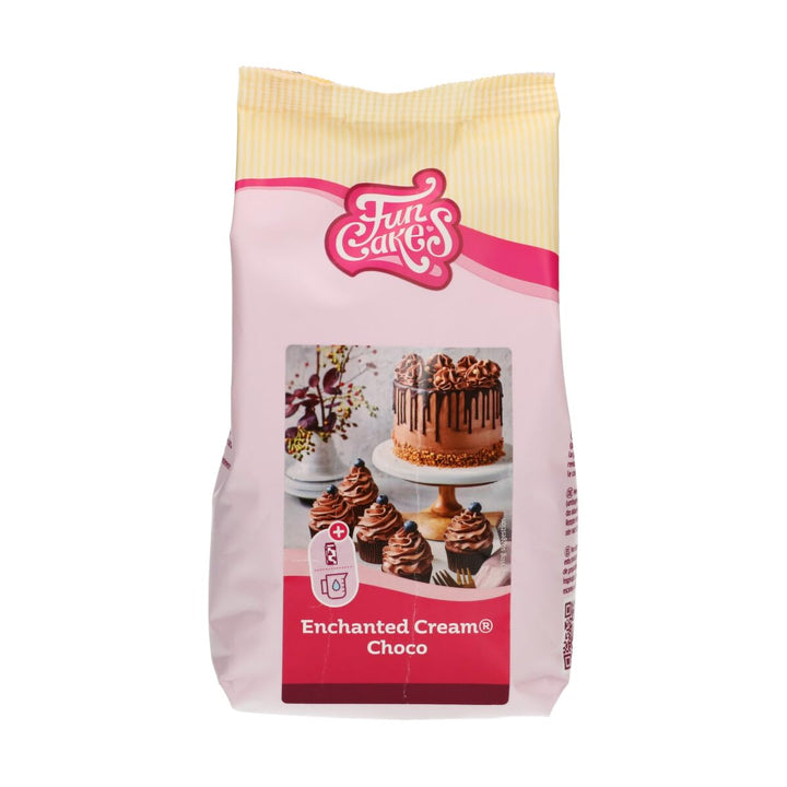 Funcakes Mix Für Enchanted Cream®: Einfach Zu Verwendende, Sehr Leichte Und Flauschige Schneeweiße Creme, Perfekt Zum Füllen Und Abdecken Von Kuchen Oder Als Belag Für Cupcakes, Halal., 900 G