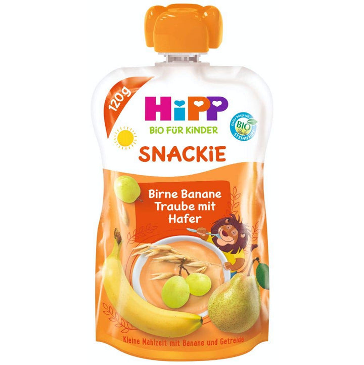 Hipp Sportsfreund Quetschbeutel (Mango in Banane-Orange-Birne Mit Reis, 100% Bio-Früchte Ohne Zuckerzusatz) 6 X 120 G Beutel