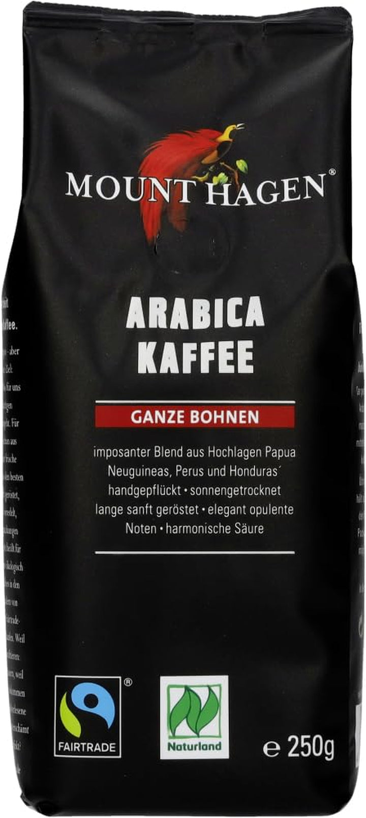 Bio FT Naturland Röstkaffee Arabica, 250G Ganze Bohne