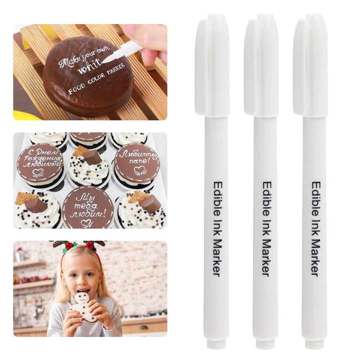 DOMI PRO Lebensmittelfarbstifte, 3Pc Weiße Kuchen Backen Lebensmittelfarbstoffe Für Kinder Und Erwachsene Dekoration Lebensmitteleis DIY Lebensmittelfarbe Lebensmittelfarbstoff