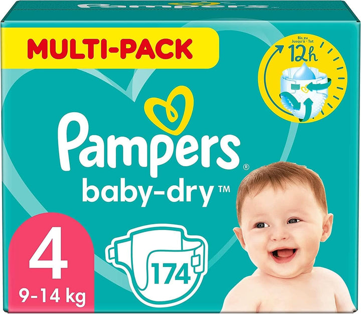 Scutece Pampers mărimea 7, 132 scutece, 15Kg+ Baby-Dry, până la 100% protecție împotriva scurgerilor toată noaptea