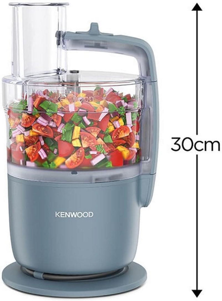 Kenwood Multipro Go FDP22.​000GY, Robot Da Cucina Che Trita, Affetta, Grattugia, Riduce in Purea E Impasta, Ciotola Da 1.3L, Lame per Impastare, Disco Da 4 Mm, 650W, Storm Blu