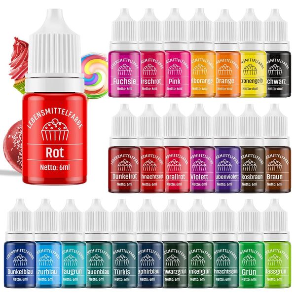 Set 14 sau 26 coloranti alimentari lichizi, 6 ml