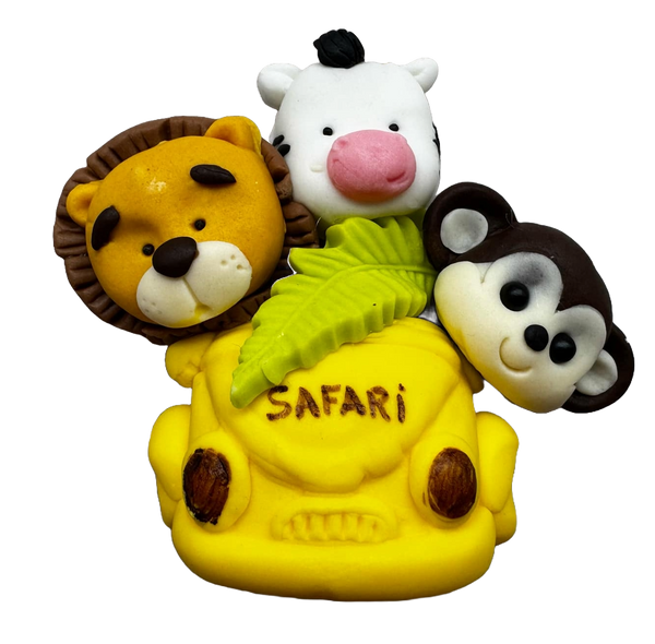 Decoration from sugar paste, safari